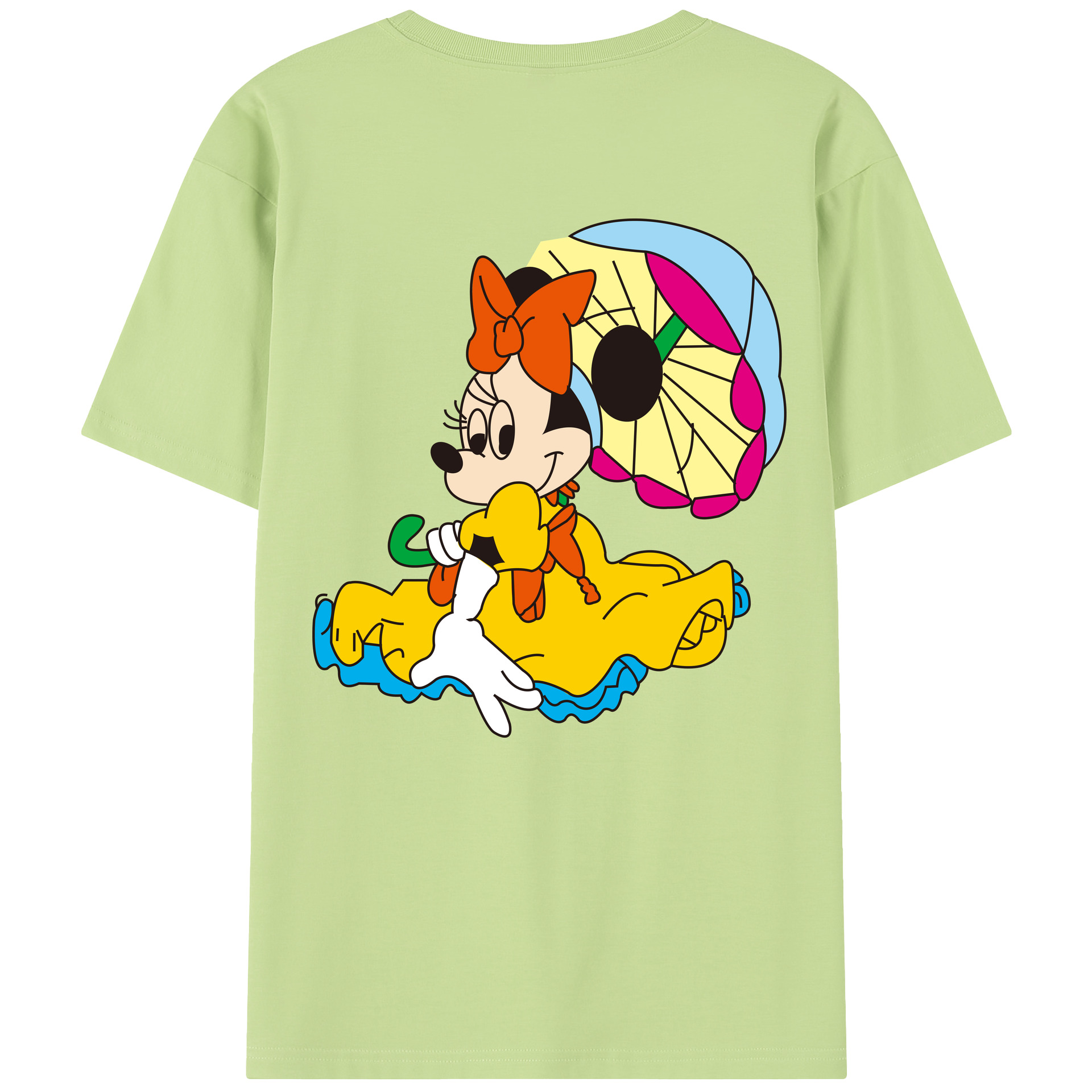 （画像用） ミッキーマウス Mickey Mouse 綿100％半袖Tシャツ（背面プリント）